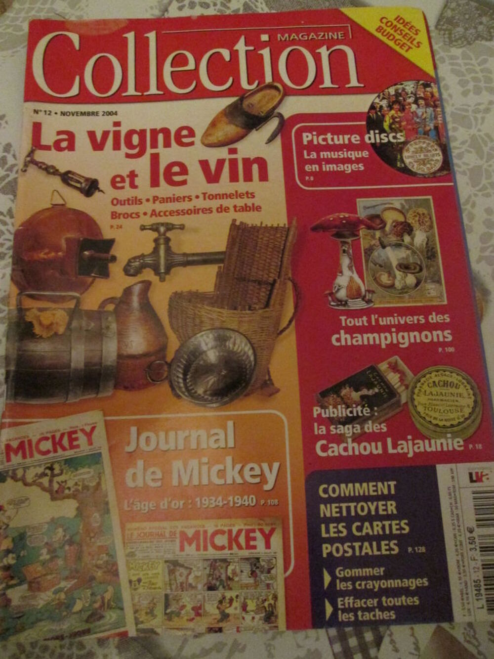 Magazine "Collection n&deg; 12 " Novembre 2004 --La Vigne et le 
