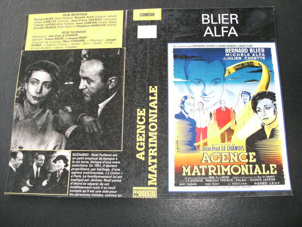 Film : " Agence matrimoniale " DVD et blu-ray