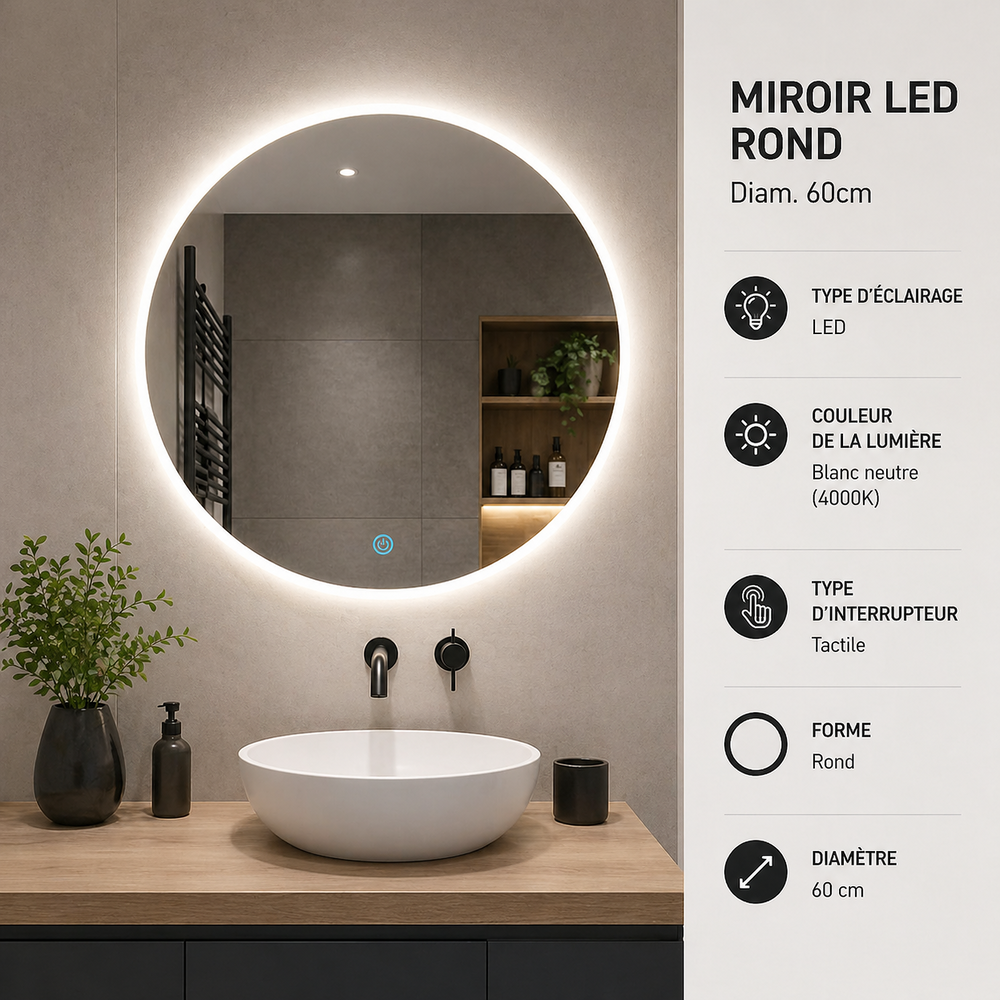 Miroir LED Décoration