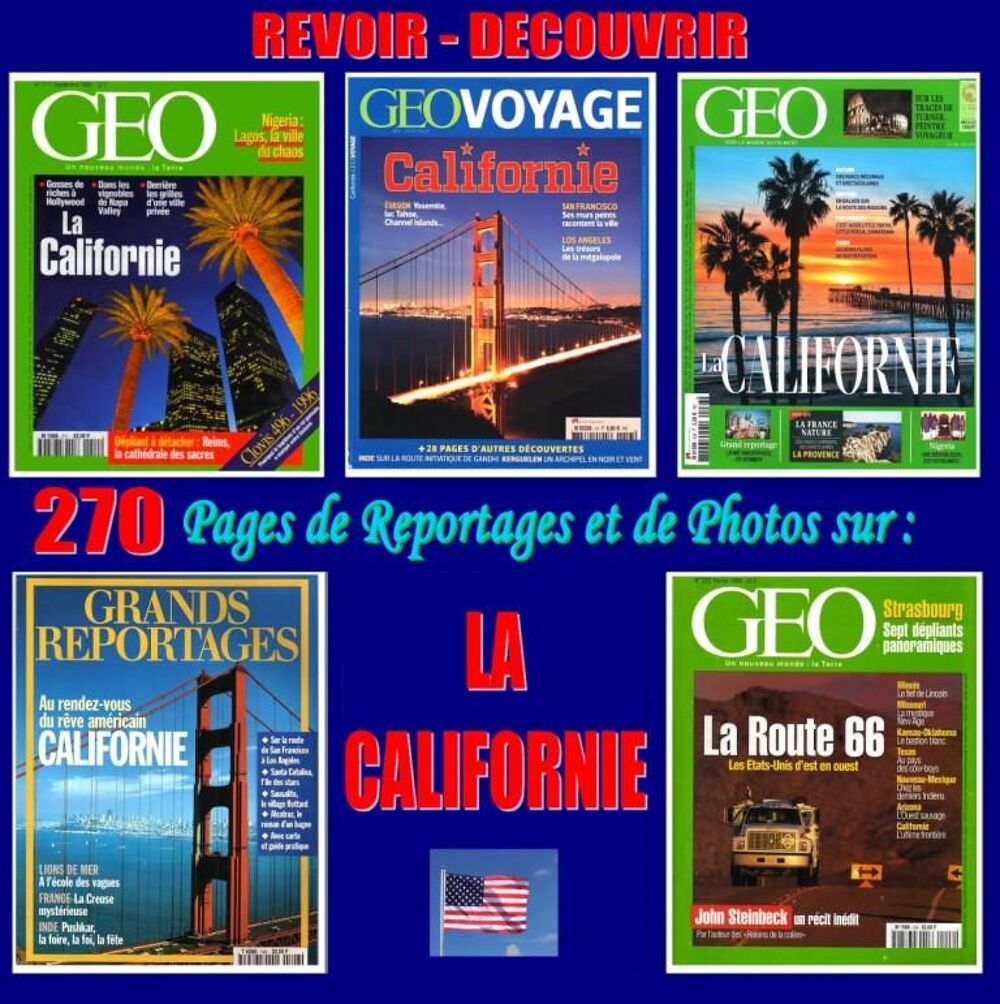 LA CALIFORNIE - g&eacute;o - SAN FRANCISCO / prixportcompris Livres et BD