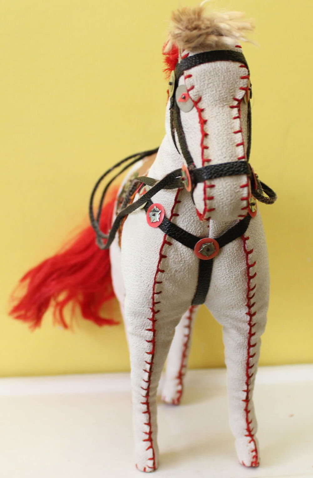 Jouet ancien cheval western en vinyle cousu main 1950 Jeux / jouets