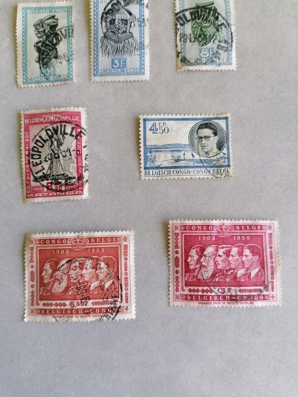 Lot de timbres du Congo Belge 