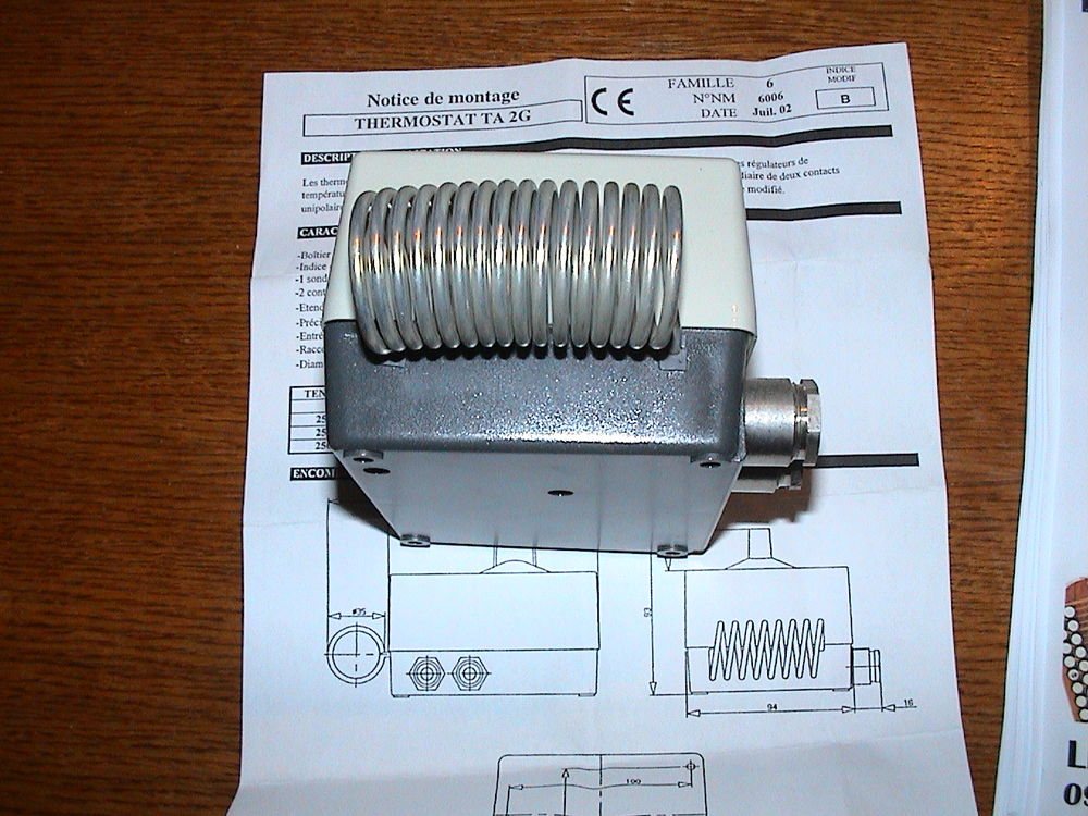 thermostat TA 2G d'ambiance a&eacute;rothermes - chauffe Bricolage