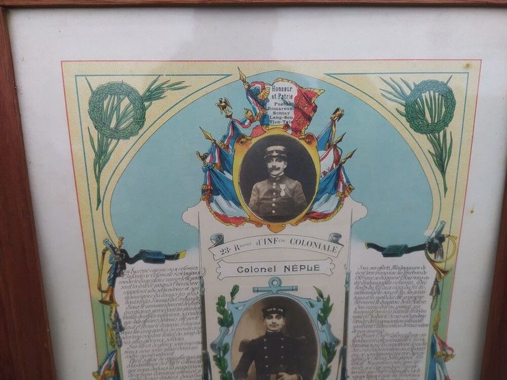 Cadre Photo Militaire 23&egrave;me R&eacute;giment d'Infanterie Coloniale 