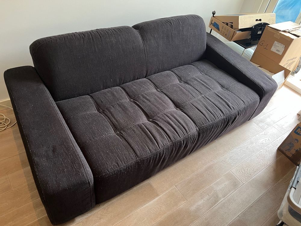 Canap&eacute; 2/3 places gris anthracite tr&egrave;s confortable Meubles