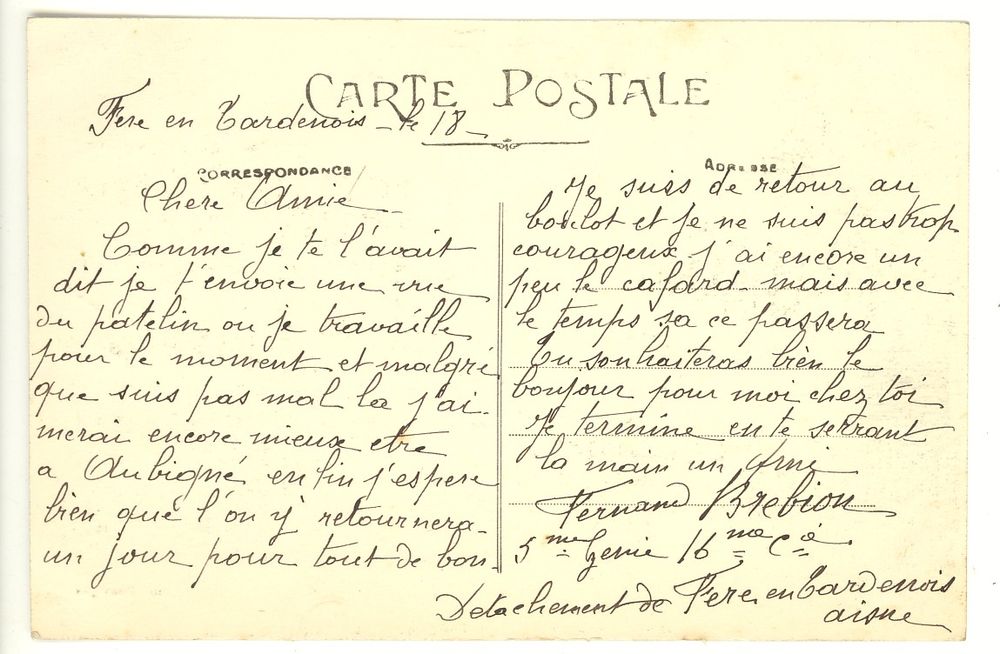 02. CPA Carte Postale FERE EN TARDENOIS. La grande rue 