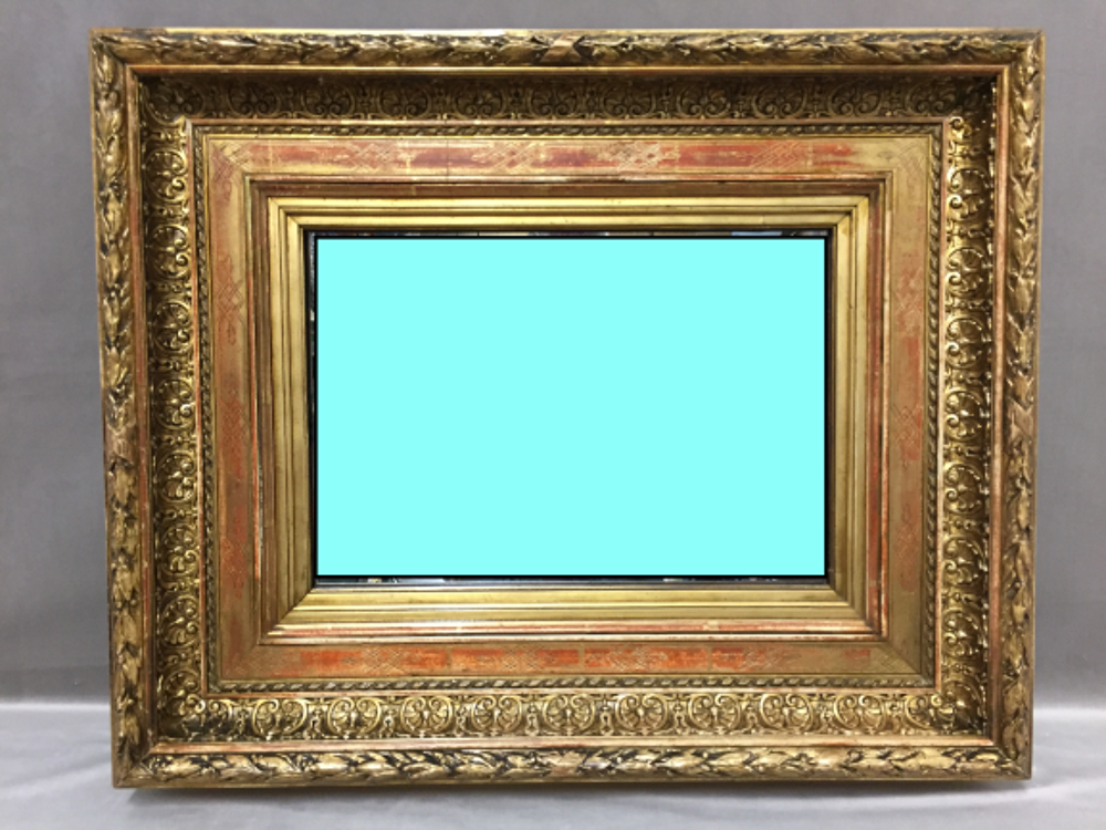 MIROIR CADRE ANCIEN BARBIZON NAPOLEON III BOIS DOR&Eacute; ART Décoration