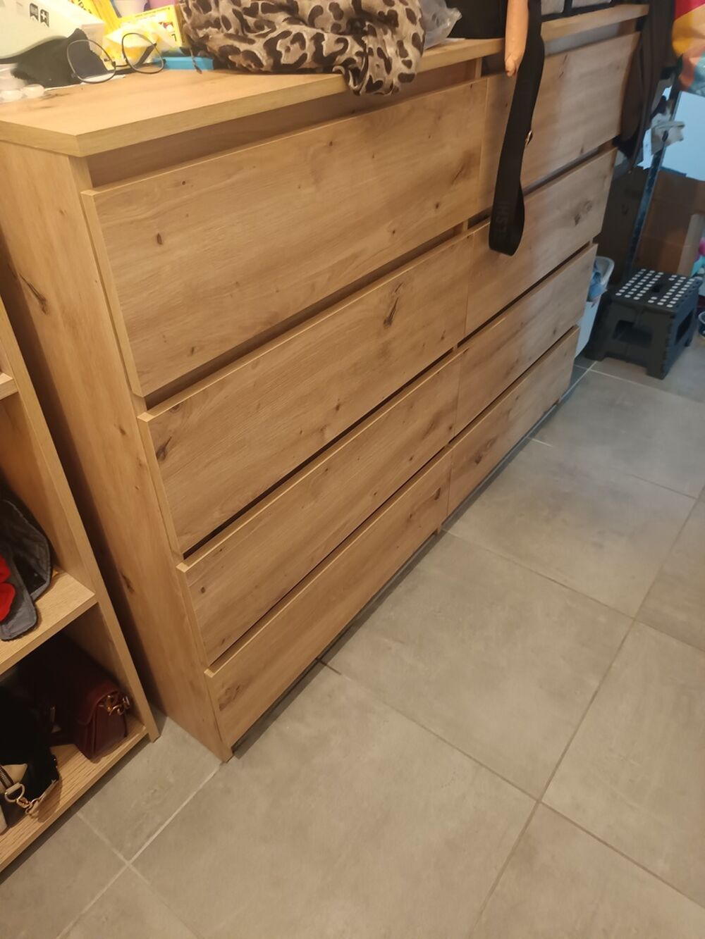 Commode bois 8 tiroirs Meubles