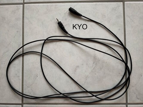 Rallonge audio, prise Jack 3,5 mm st�r�o, c�ble noir 9 Foncine-le-Haut (39)