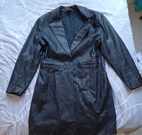 Veste longue en cuir nappa de porc ? Taille 42 35 Als (30)