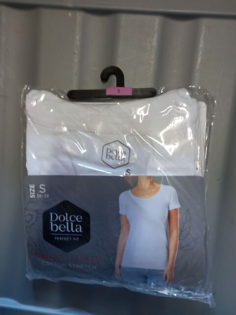 Tee-shirt femme blanc marque Dolce Bella taille S 2 Villiers (86)