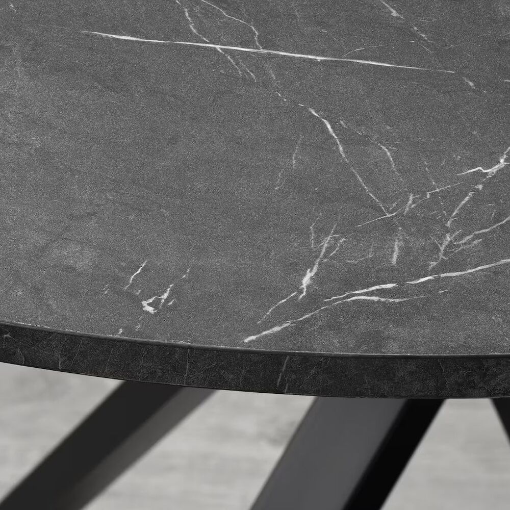 Table noir marbr&eacute;, 105 cm MARIEDAMM IKEA Meubles