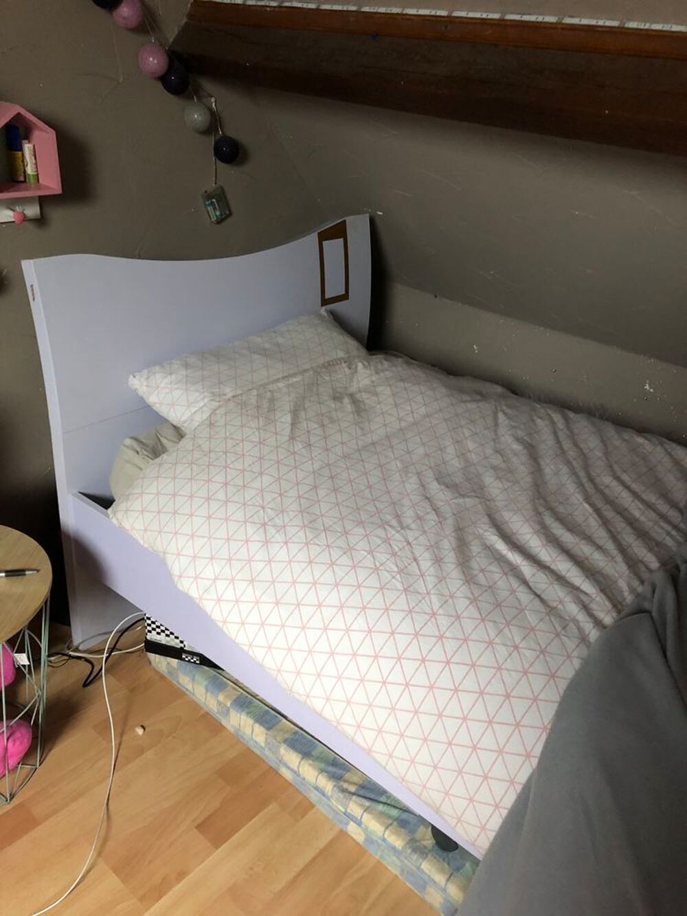 Chambre fille MAISON DU MONDE 2 meubles lit et matelas IMPEC Meubles