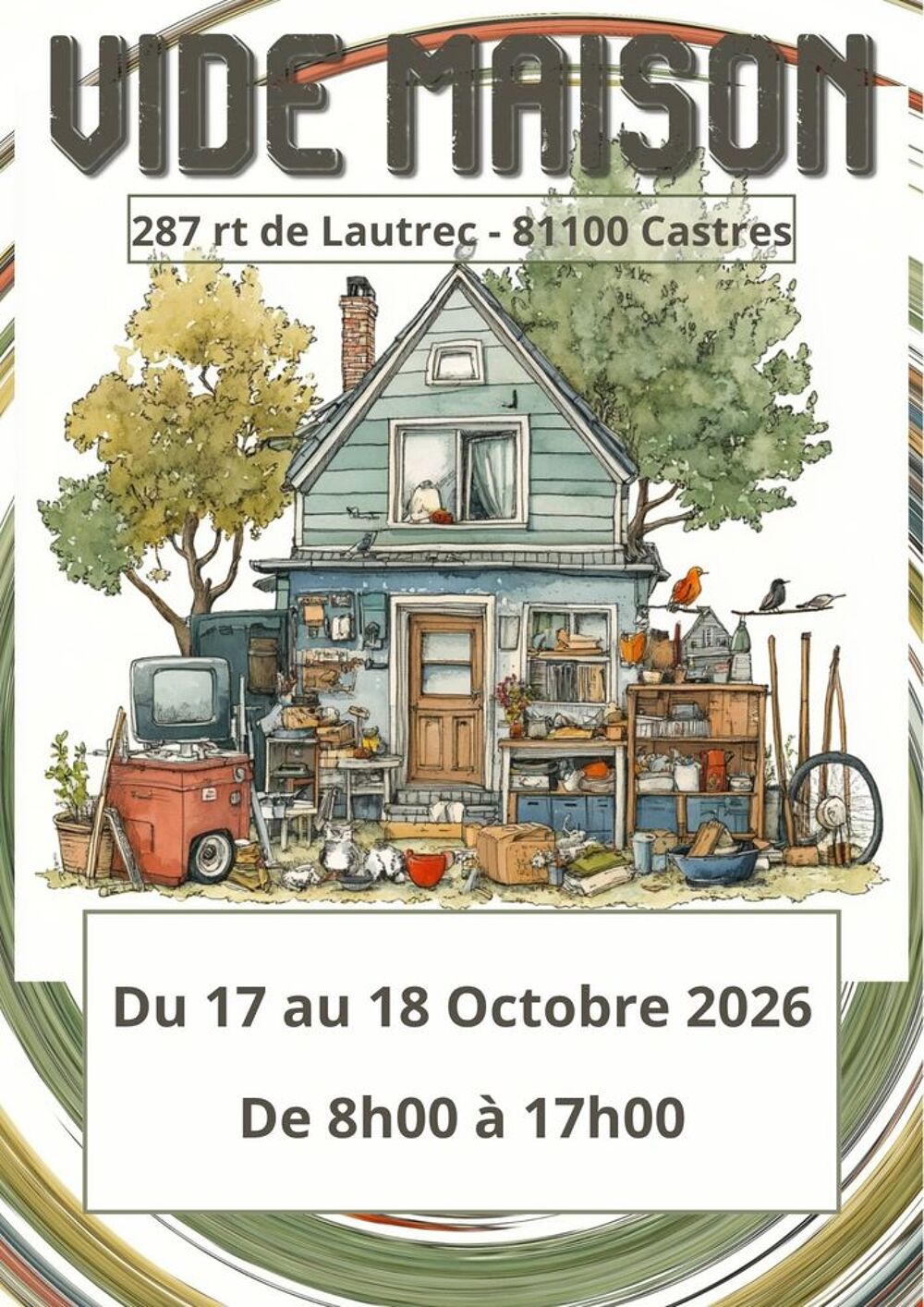 Vide maison Vide grenier, marché aux puces, braderie