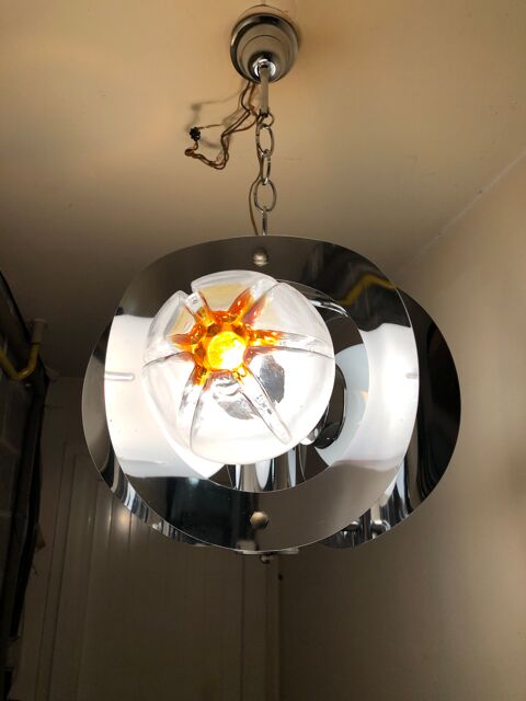 Lustre / lampe à suspendre, vintage/luminaire -Verre Murano 255 Ruitz (62)