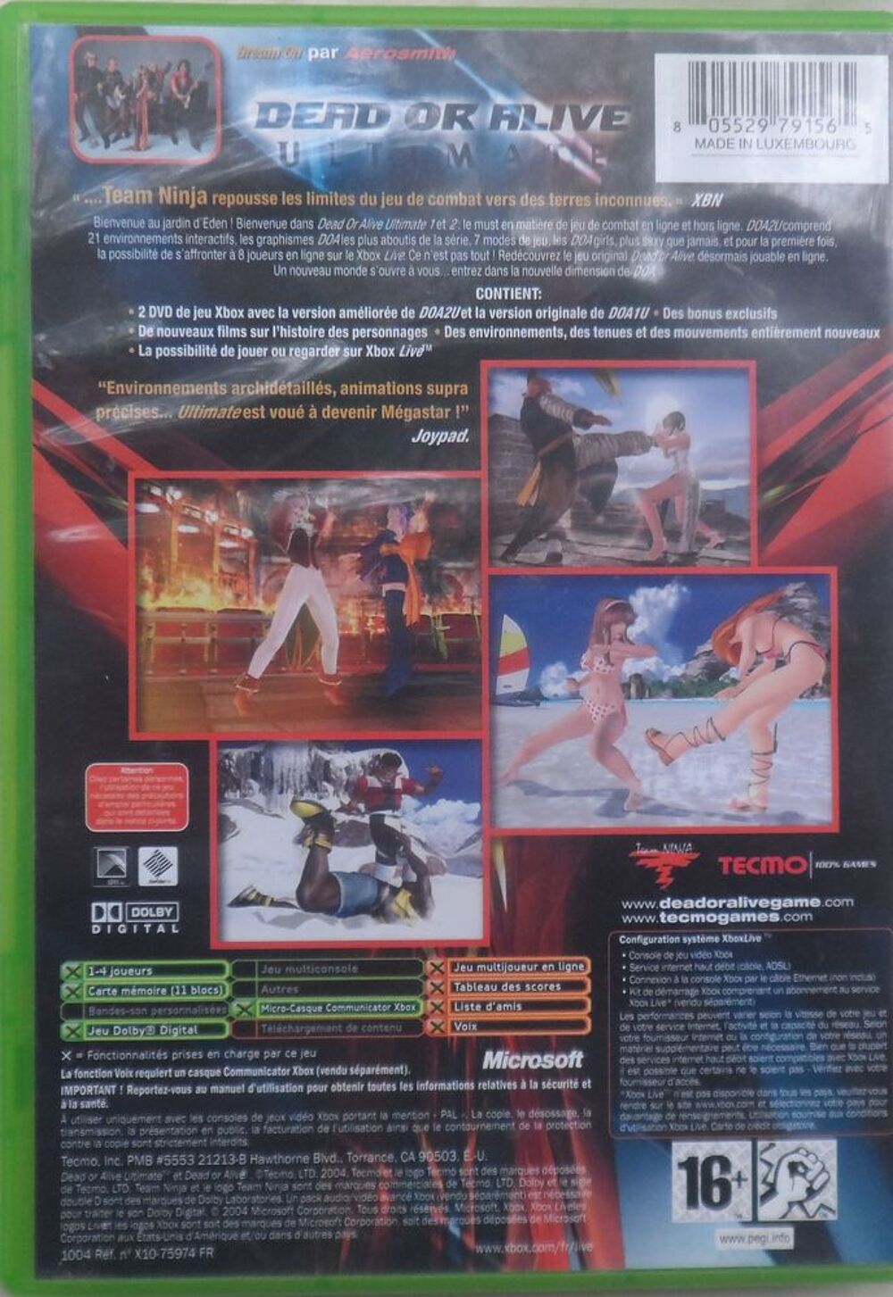 DEAD OR ALIVE 2 ULTIMATE MICROSOFT XBOX XG TECMO COMBAT
Consoles et jeux vidéos
