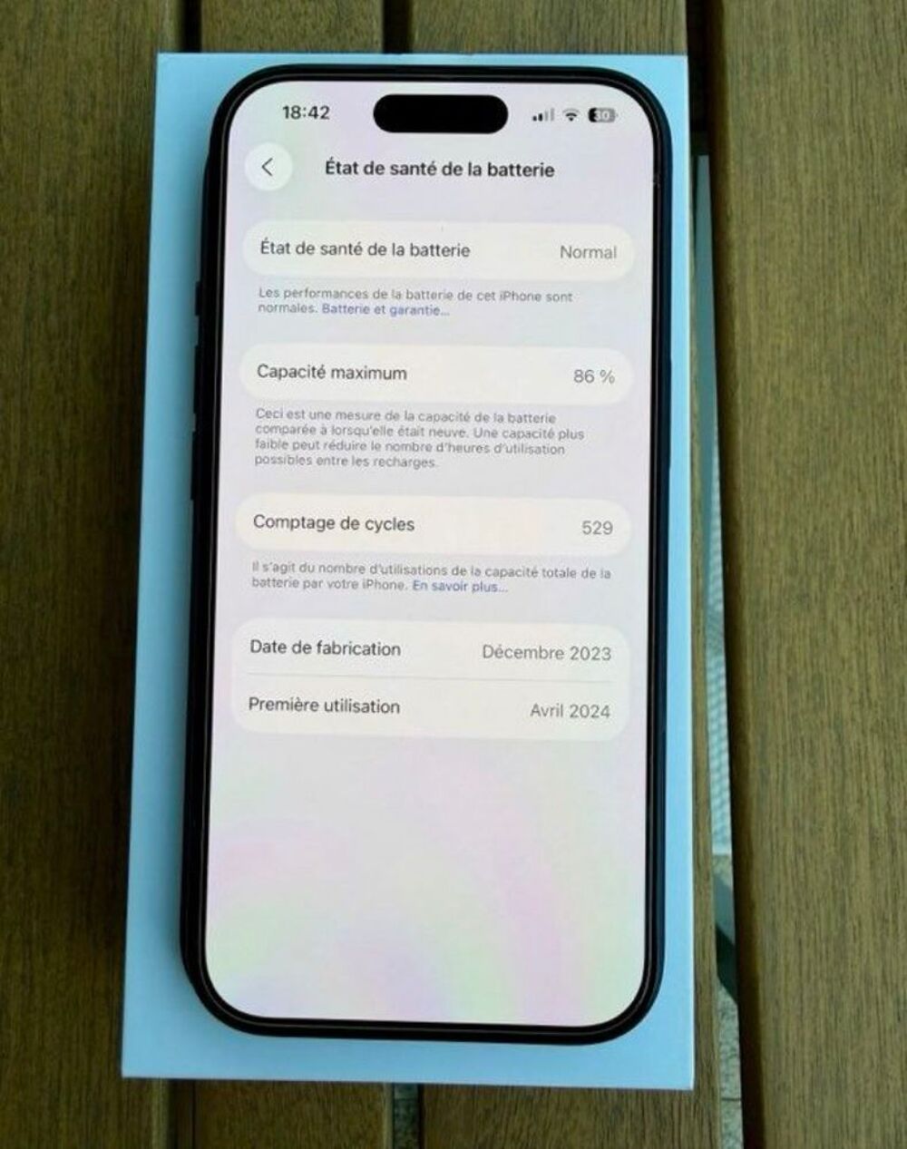 iPhone 15 Noir SOUS GARANTIE / FACTURE Téléphones et tablettes