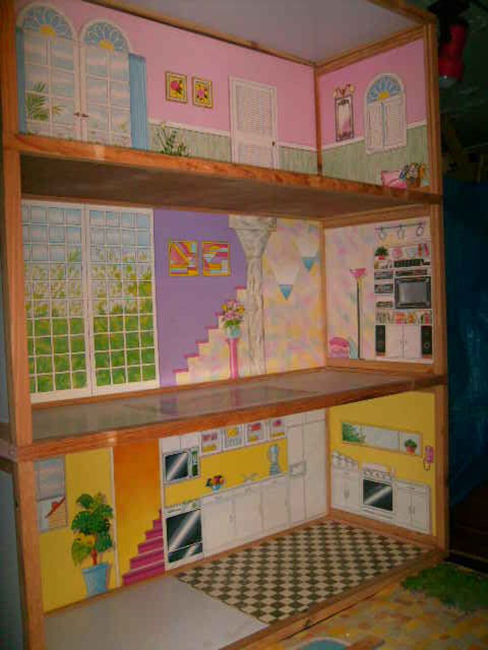 Tr&egrave;s grande Maison de poup&eacute;es en bois &agrave; 3 &eacute;tages Jeux / jouets