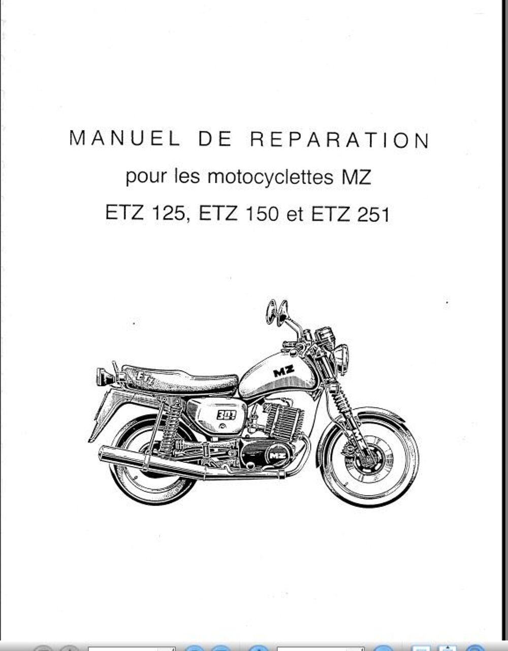 Manuels d'atelier MZ 125 et 250 ETZ Livres et BD