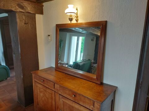 Miroir encadrement ch�ne massif 70 Yerres (91)