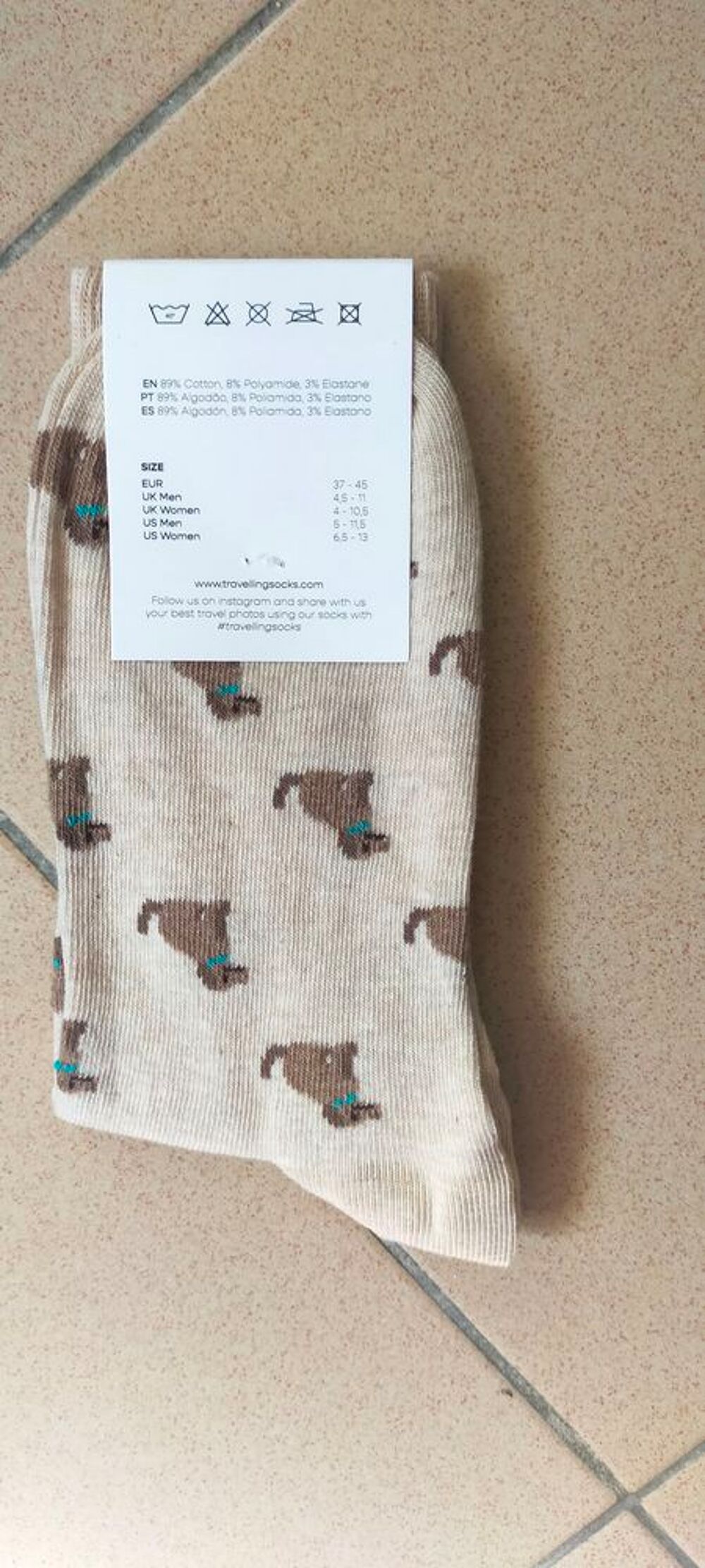 Chaussettes CHIEN "&nbsp;My Travelling Socks&nbsp;" Vêtements