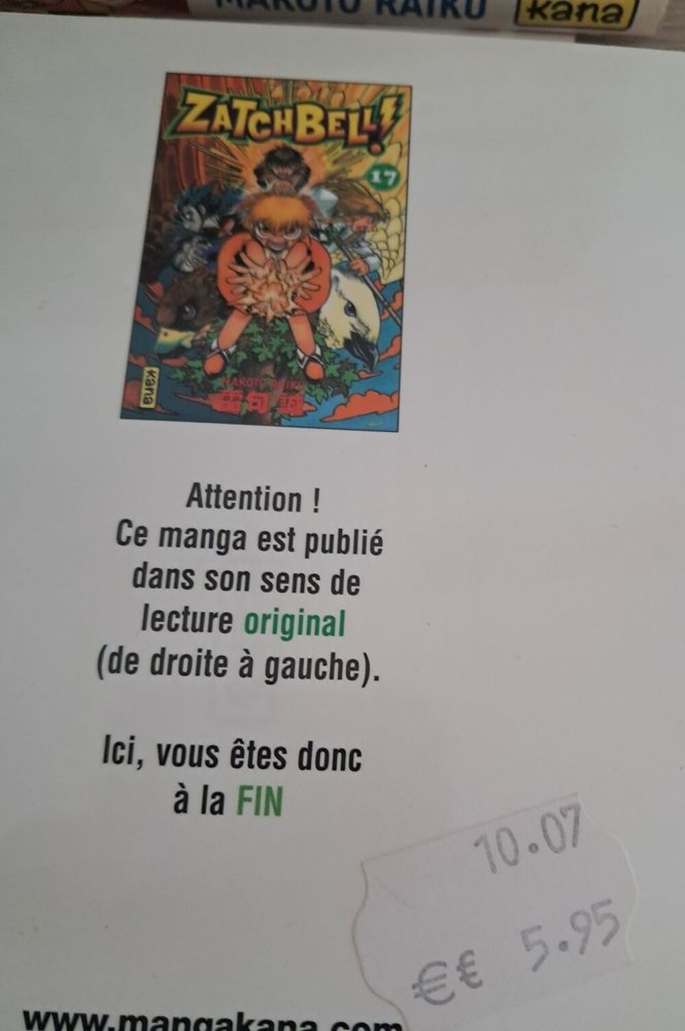 Mangas Zatchbell Livres et BD