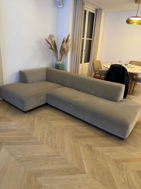 Canape AMPM Jacopo Velours Beige Cendr 2300 Paris 16 (75)