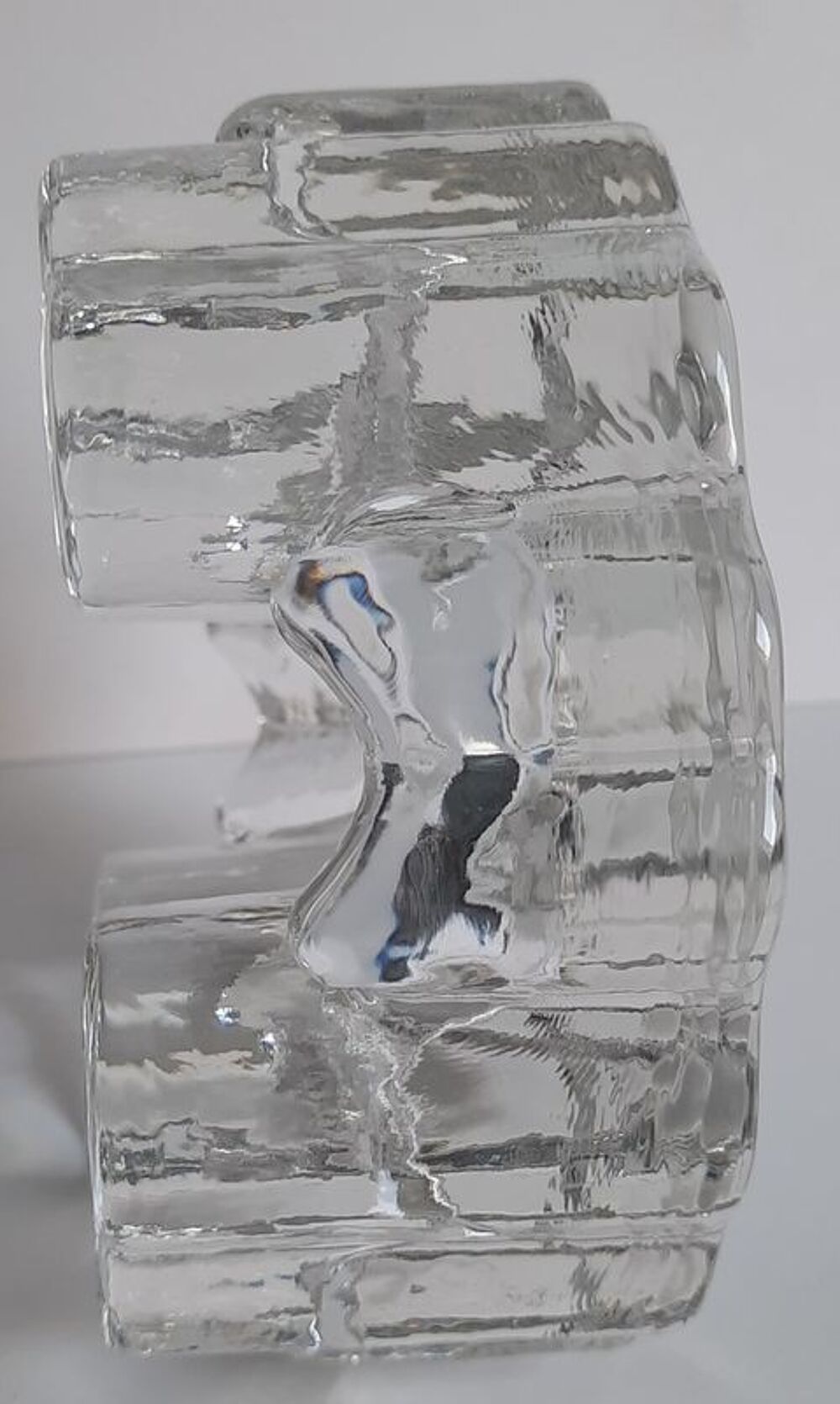 Bougeoir vintage " glasdesign georgsh&uuml;tte handarbeit " Décoration