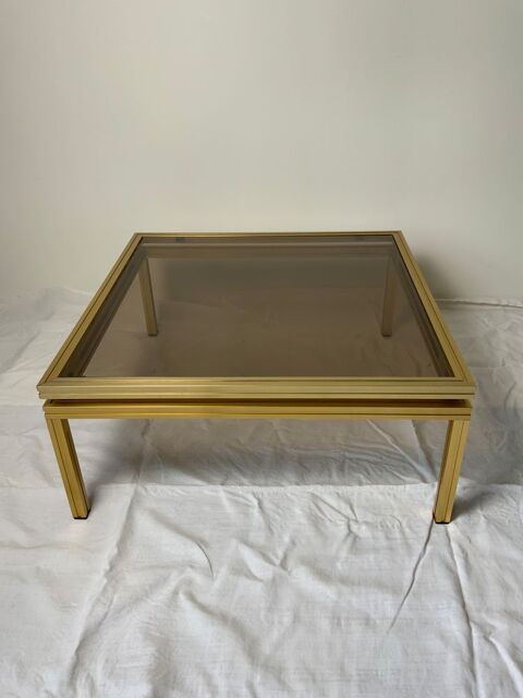 Table basse vintage en laiton 180 Lomme (59)