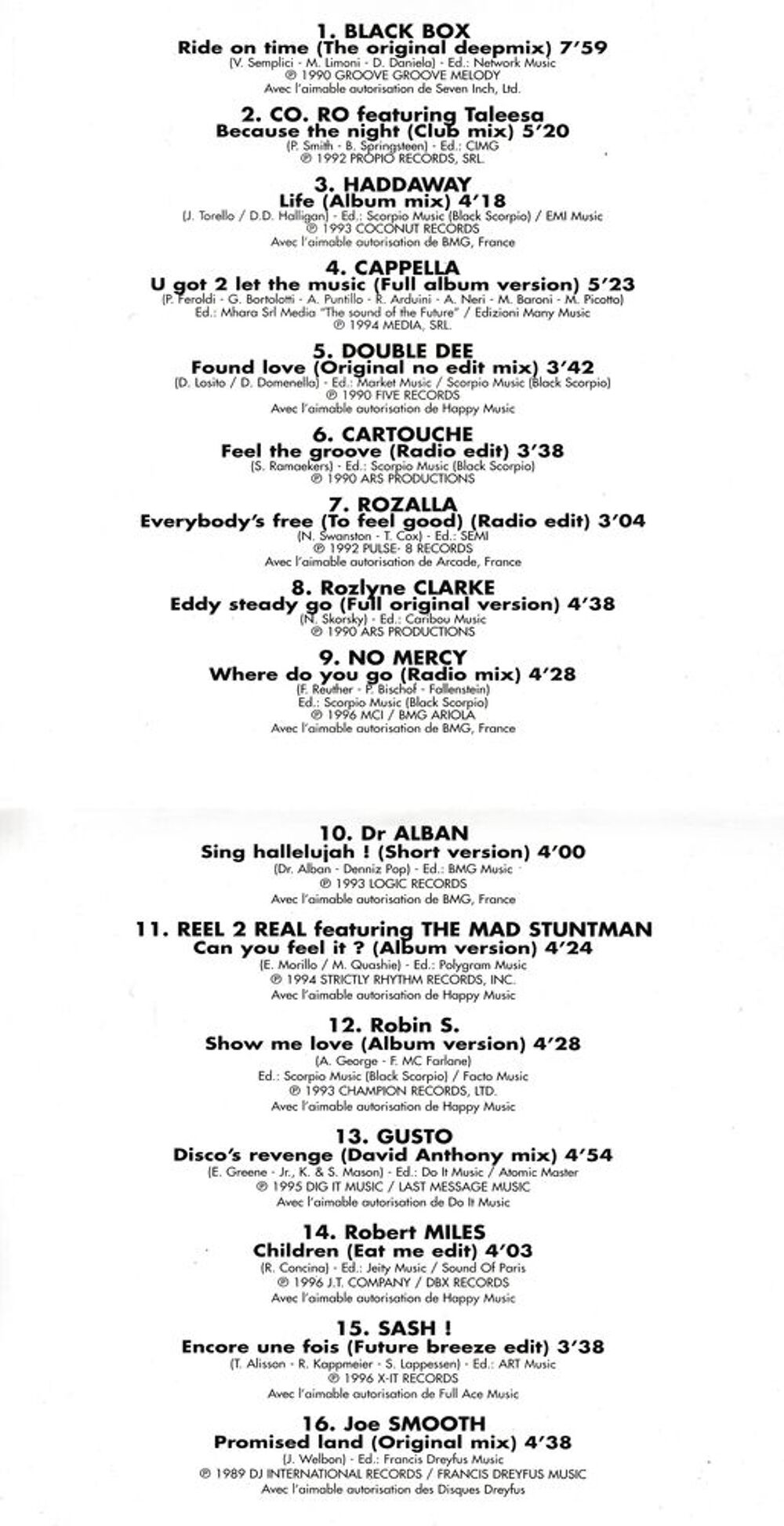 CD Best Of Dance People Vol.2 Versions 100% Originales ESSO CD et vinyles