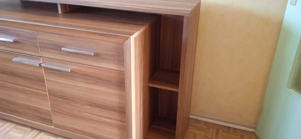 cause d&eacute;m&eacute;nagement living bas bois solide salle &agrave; manger 3 portes 2 tiroirs dimensions longueur 200cm hauteur 90cm largeur 55cm &agrave; r&eacute;cup&eacute;rer Meubles