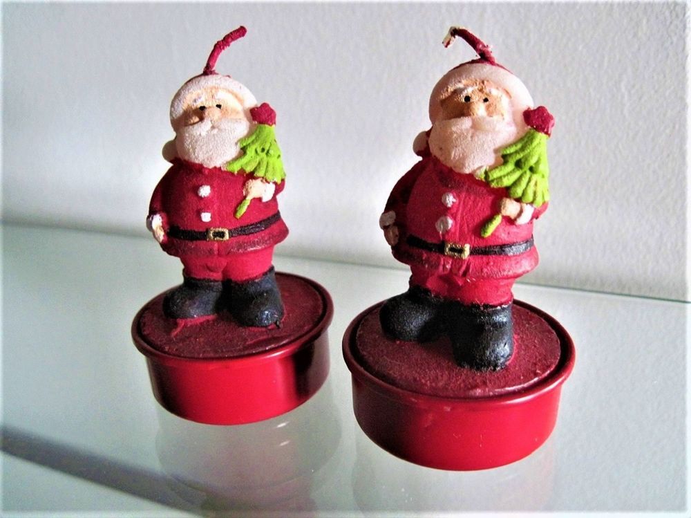 Lot 2 Bougies Pere Noel D�coration
