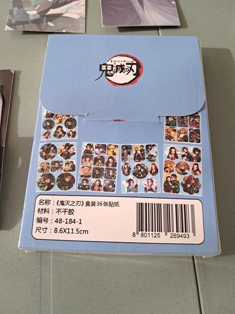 Lot Demon Slayers stickers jeu de poker manga anime Tv japon 