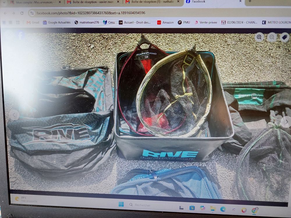 Sac Bourriche RIVE. Inclus 3 bourriches et 4 t&ecirc;tes &eacute;puisette Sports