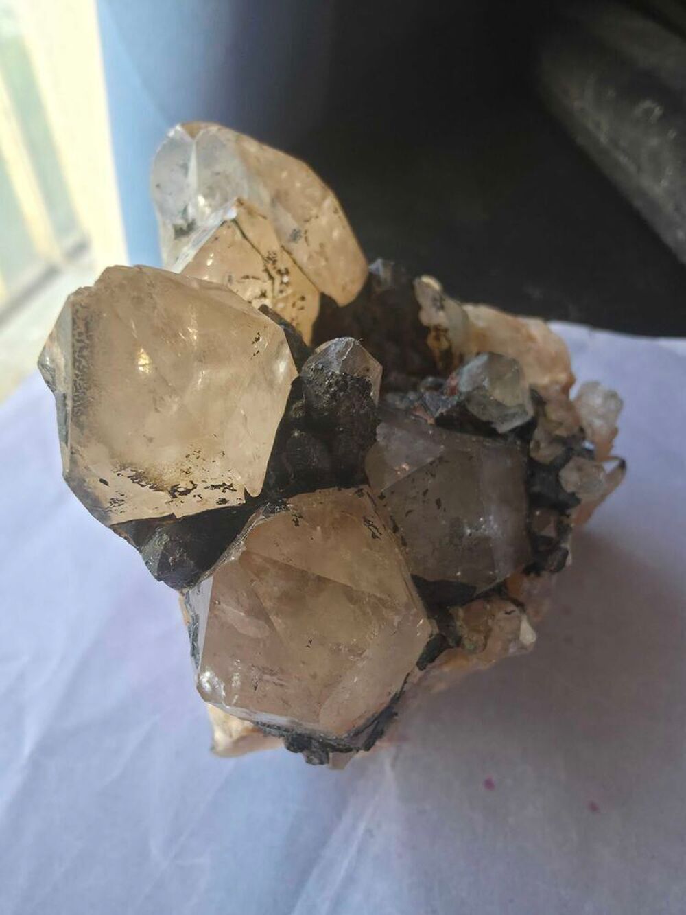 Superbe Groupe de Cristaux Citrine Katanga Congo 382g-Pi&egrave;ce de Collection 