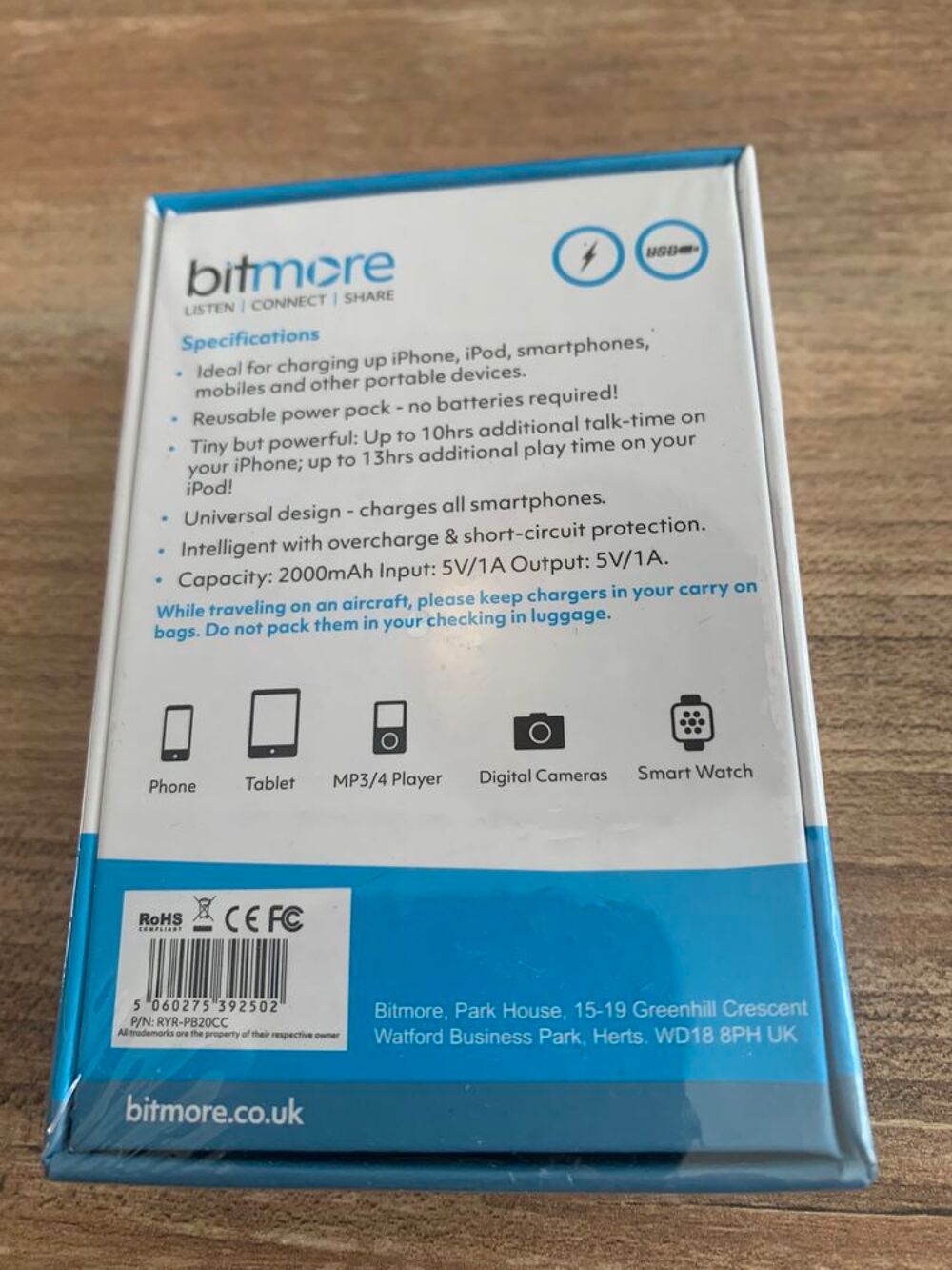 Chargeur / batterie externe " Bitmore " Téléphones et tablettes