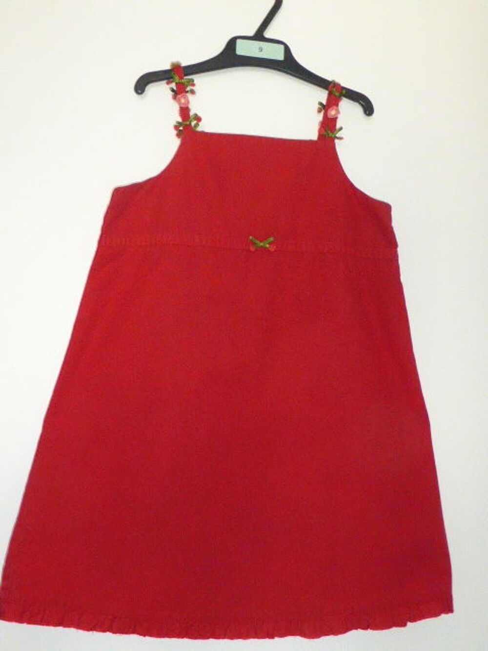 Cyrillus robe &eacute;t&eacute; bretelles rouge 4 ans Vêtements enfants