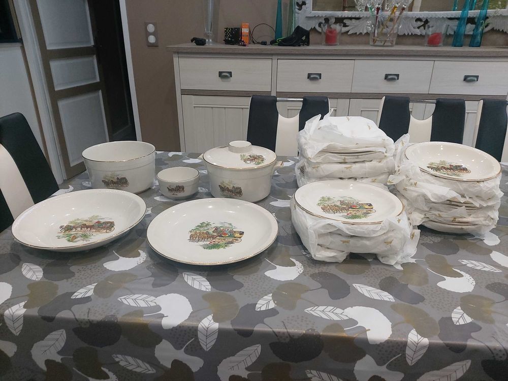 SERVICE DE VAISSELLE ANNEE 1970-1980 NEUF Décoration