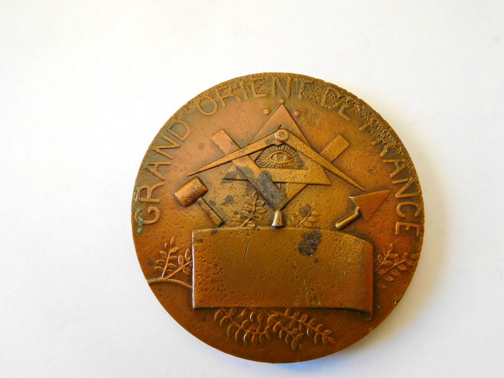 m&eacute;daille ma&ccedil;onnique en bronze 