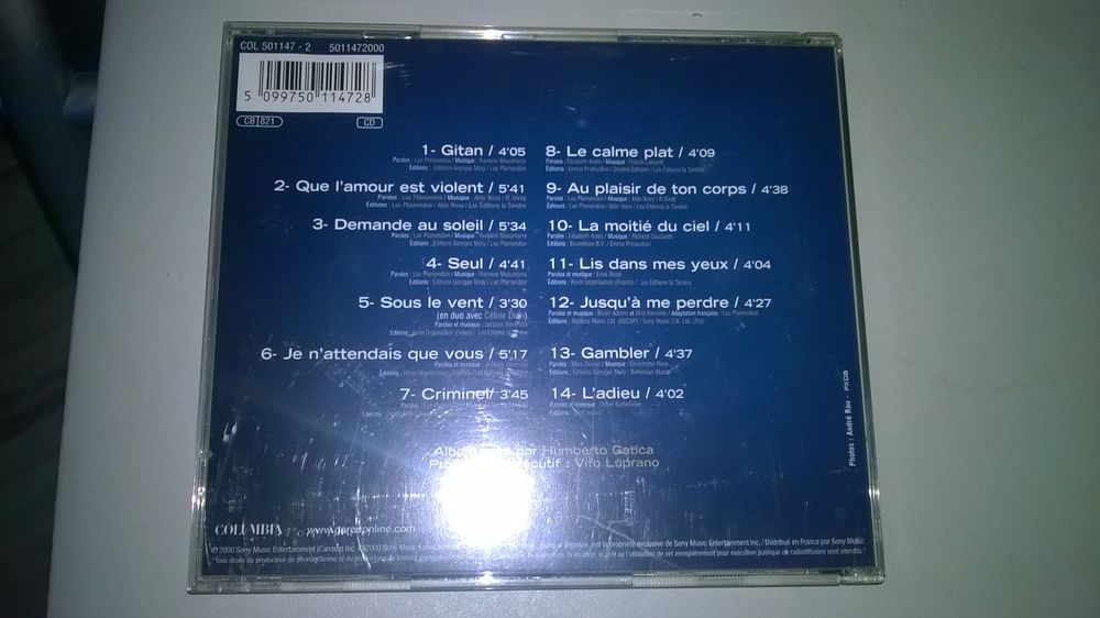 CD Seul
Garou
2000
Excellent etat
CD et vinyles