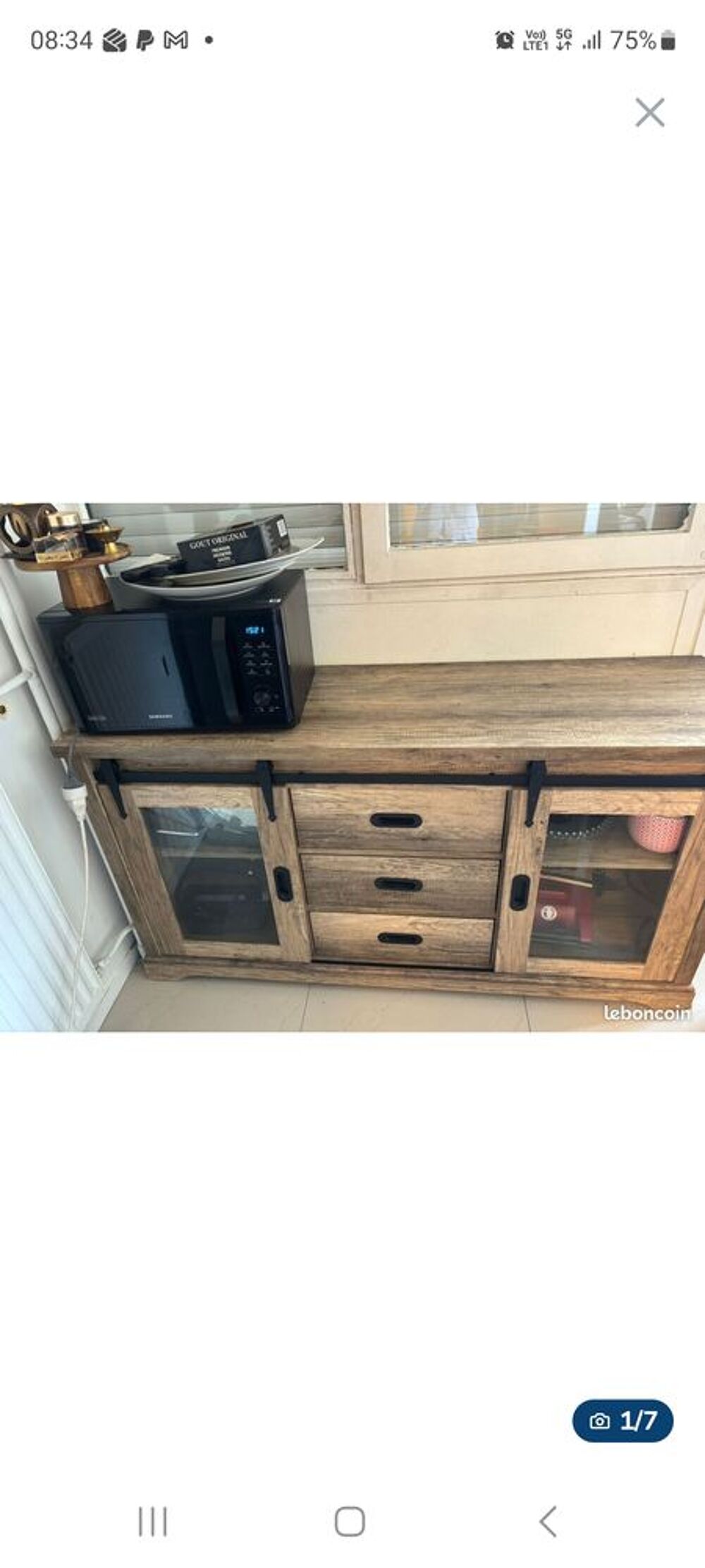 Buffet 2 portes 3 tiroirs 150 cm avec Portes coulissantes Meubles