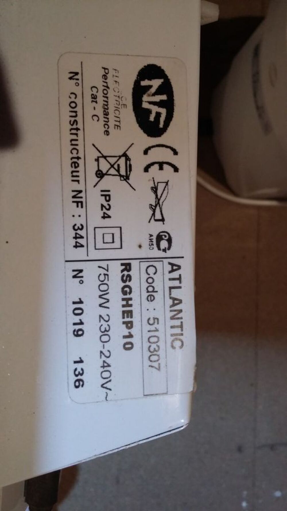 Convecteur Atlantic Electroménager