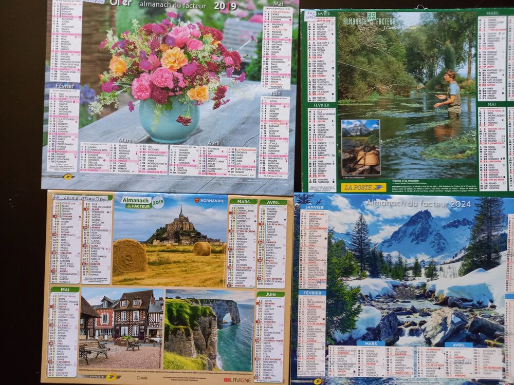 LOT 200 CALENDRIERS LA POSTE 