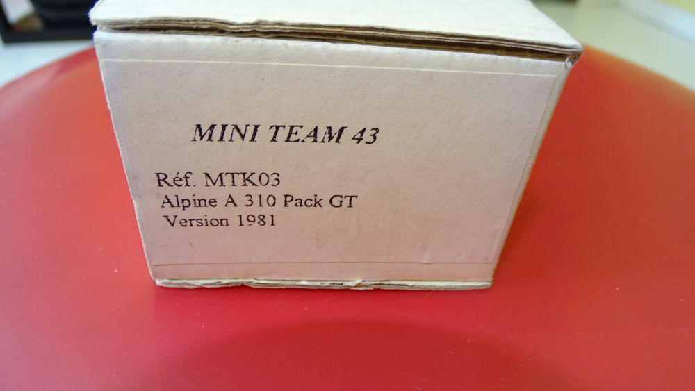 S43 KIT ALPINE A 310 PACK GT
Version 1981 Mini Team 43
Jeux / jouets