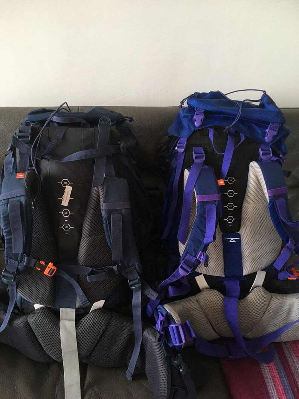 Deux sacs &agrave; dos un de 50 litres et un de 70litres Sports