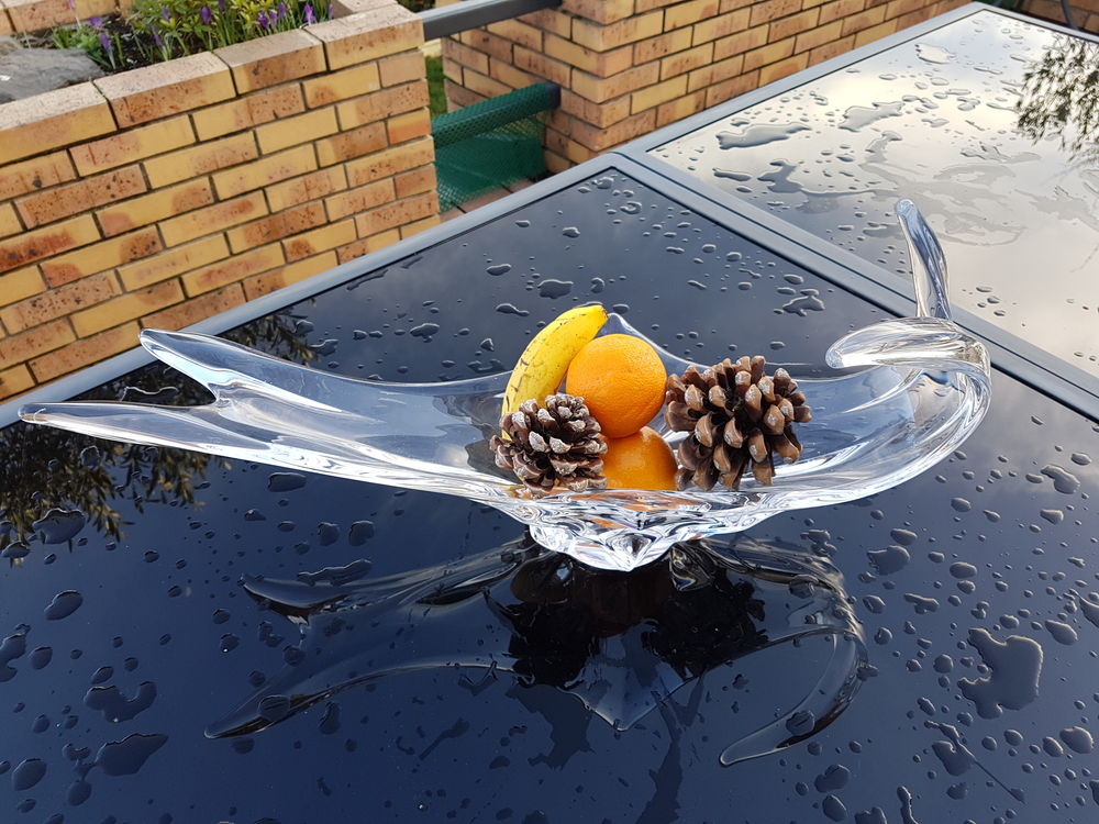 TABLE-VASE - CORBEILLE &agrave; FRUITS - CRISTAL- QUALIT&Eacute; Décoration