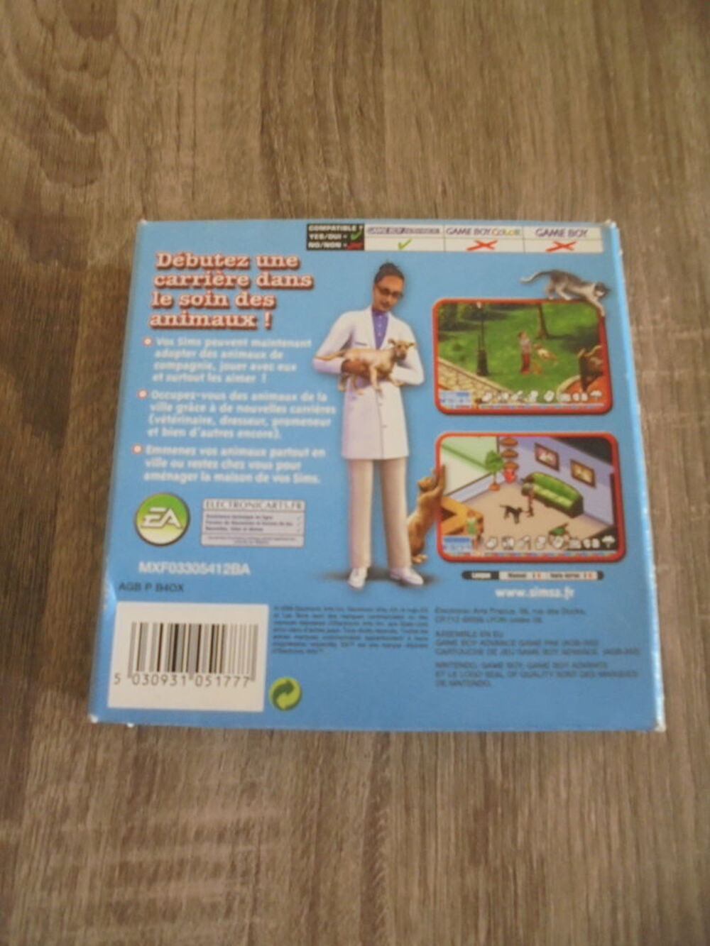 Jeu GBA - &quot;Les Sims 2 - Animaux et Compagnie&quot;.
Consoles et jeux vidos