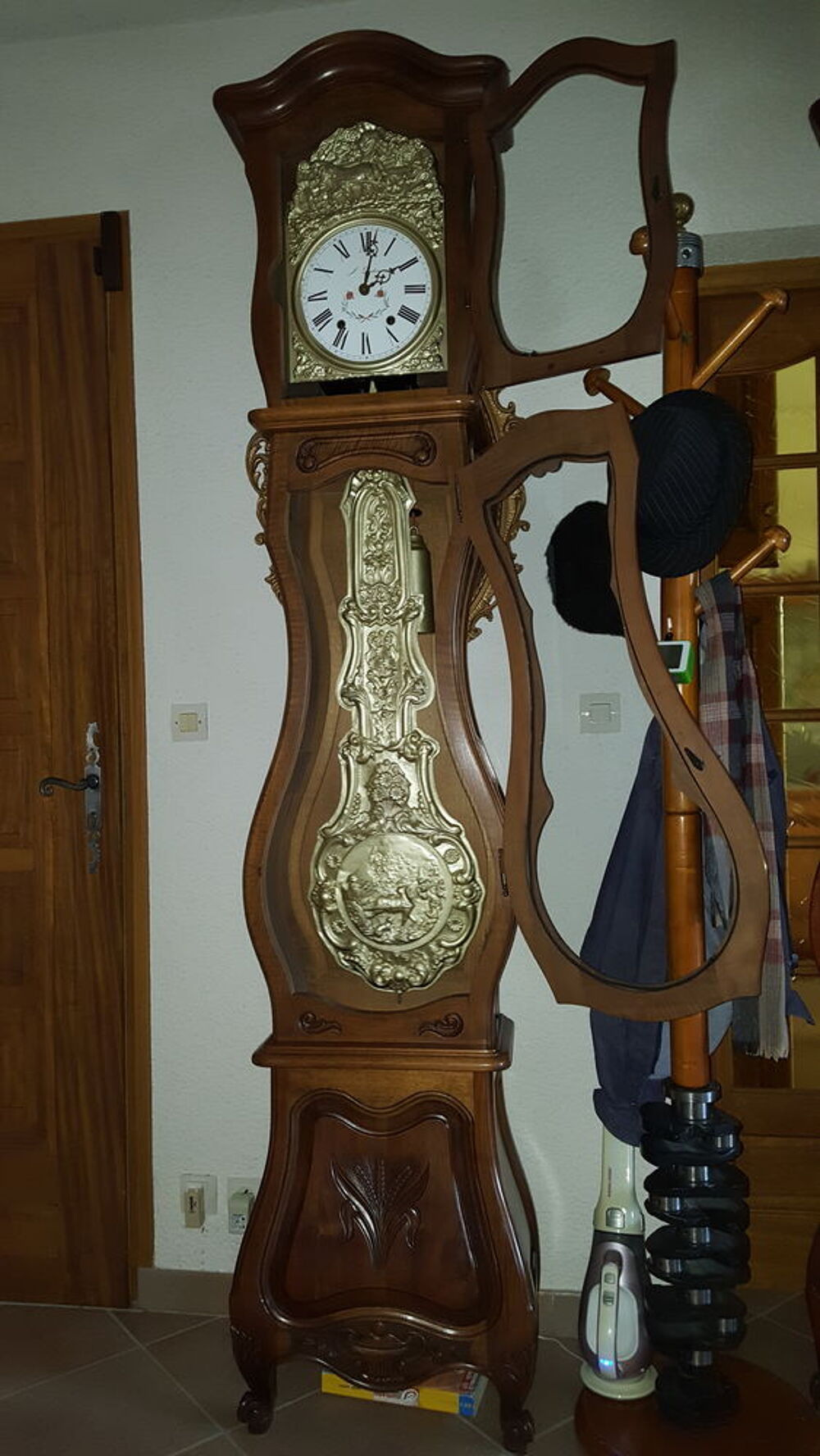 Horloge Comtoise Style R&eacute;gence Balancier Automate Meubles