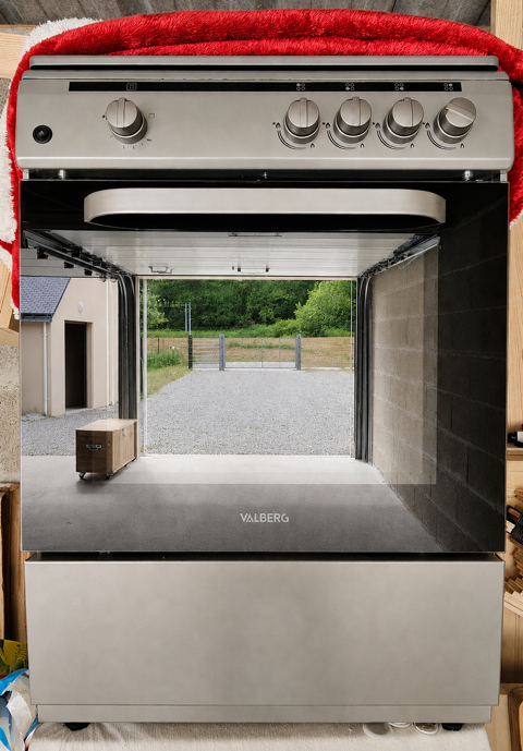 Cuisinière gaz VALBERG GC 60 4CC S 701T Noir et Aluminium 260 Vannes (56)