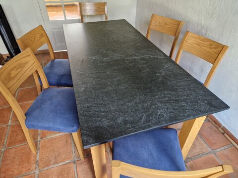 Table HABITAT salle  manger en pierre italienne 750 Bondy (93)